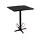Holland Bar Stool Co 36" 211 Black Table, 30" x 30" Square Top, Foot Ring 211-2236BW30SQFTRG - alternate 1